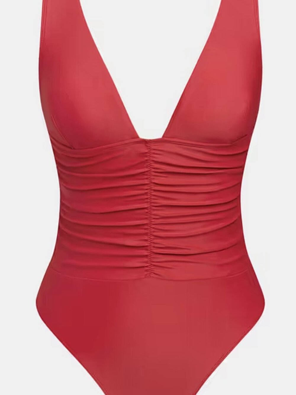 NWT Cupshe one-piece swimsuit. Color: Red. Size: Large Plunging neckline